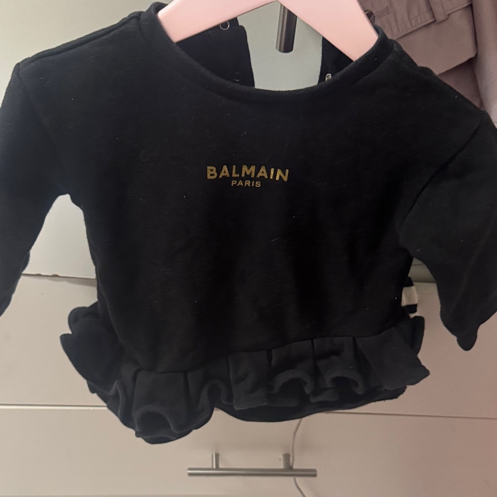 Autentic Kids Black Sweater with Ruffles